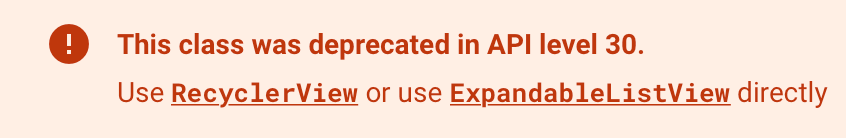 Android Studio 中 ExpandableListActivity 弃用提示